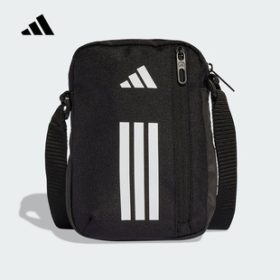 adidas阿迪达斯小巧收纳单间包2026春经典三条纹中性斜挎包JZ7085