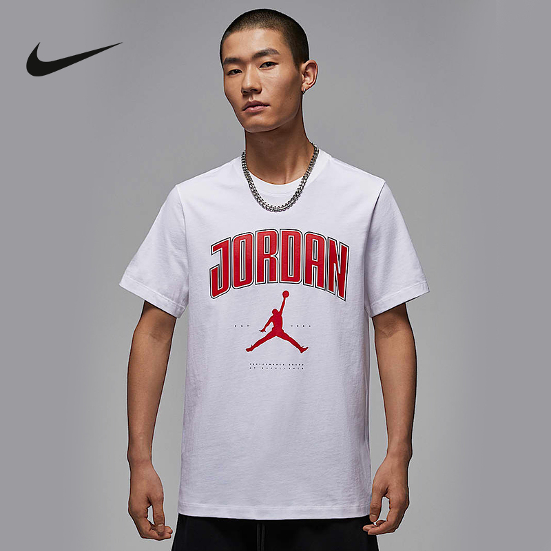 NIKE耐克JORDAN飞人男子2025夏季针织棉质短袖半袖T恤HQ0010-100
