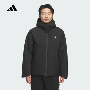 adidas阿迪达斯鸭绒连帽暖芯羽绒服2025冬男FUTURE保暖夹克KQ5505