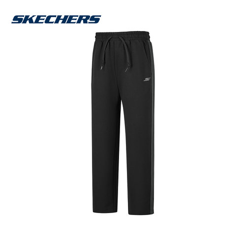 Skechers斯凯奇26春女长裤时尚宽松舒适直筒休闲裤 P126W008/0018