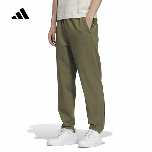 adidas阿迪达斯直筒修身运动裤2025冬男跑步散步梭织长裤 KA1299