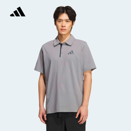 adidas阿迪达斯26夏季男休闲户外运动翻领舒适短袖POLO衫 KC7018
