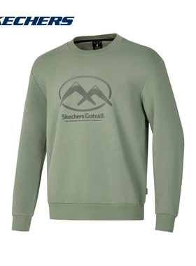 Skechers斯凯奇2025春男女款休闲套头衫针织卫衣 P125U003/035Z