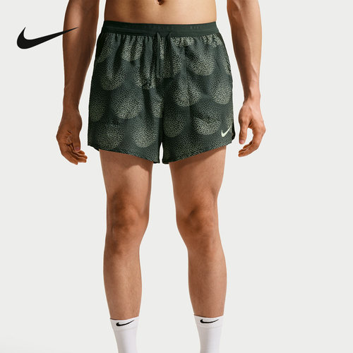 NIKE耐克男跑步训练短裤夏季带衬裤透气点点印花运动裤IO0531-317