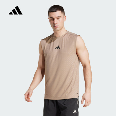 adidas阿迪达斯速干凉爽力量训练健身衣2025秋男无袖背心 JX6293