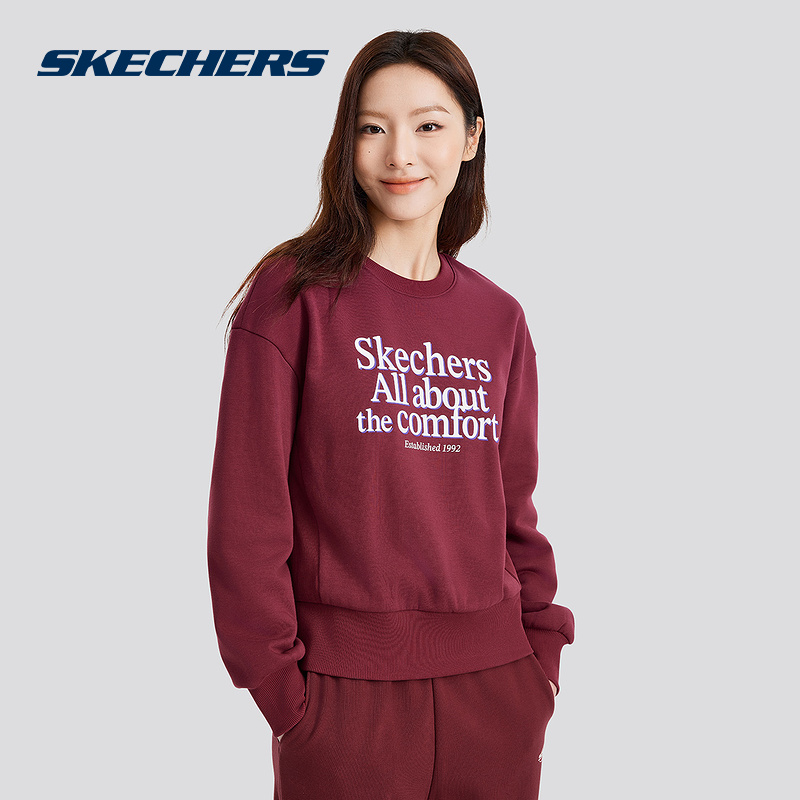 SKECHERS(斯凯奇)|（新款）2024秋女卫衣 L324W049-02C9