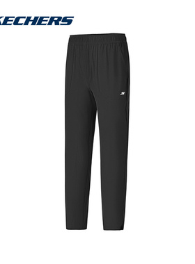 Skechers斯凯奇25夏女士透气凉感舒适休闲梭织长裤 P325W093/0018