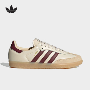 adidas阿迪达斯三叶草T头鞋 冬中性SAMBA OG德训鞋 JS3830 小白鞋