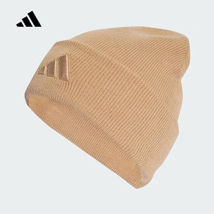 adidas阿迪达斯包头护耳冷帽无檐便帽2025冬男女针织毛线帽KB9148