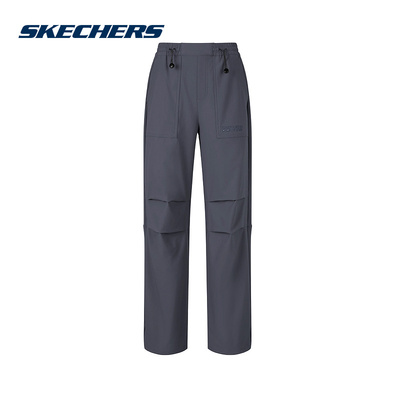 SKECHERS斯凯奇2026春女子休闲长裤宽松直筒运动裤 P126W054/0403