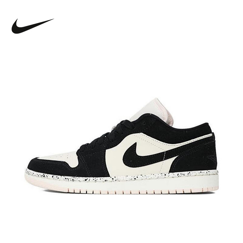 NIKE女板鞋Air Jordan 1 AJ1奶茶粉低帮复古篮球鞋DC0774-003