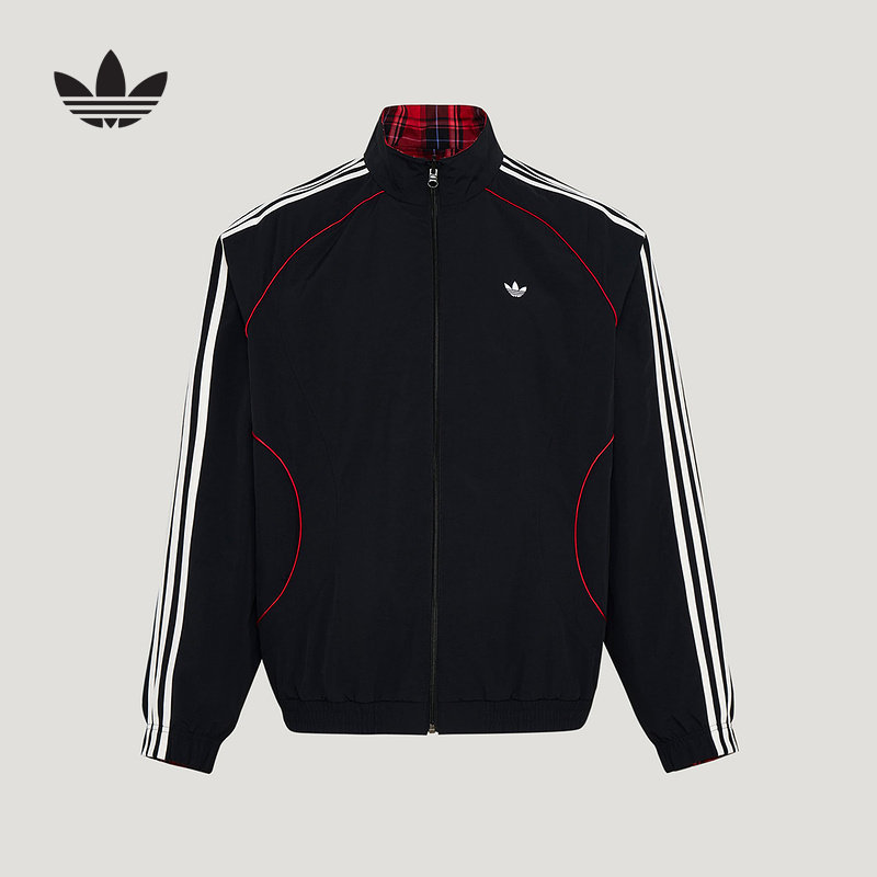 adidas阿迪达斯三叶草情人节款双面穿外套2026春男梭织夹克KT6368