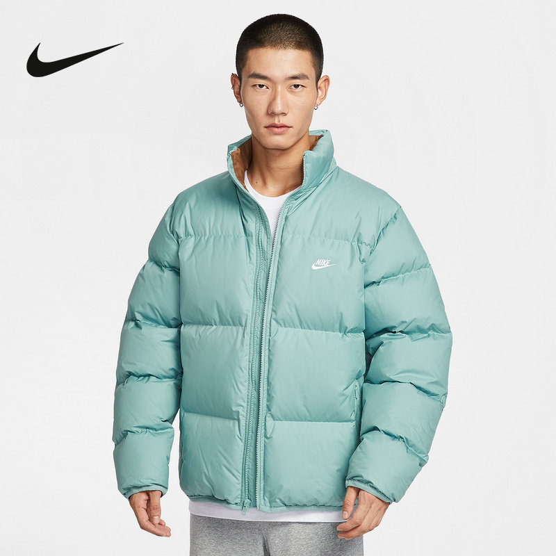 NIKE耐克羽绒服男25冬新款拒水夹克立领外套保暖面包服IB2976-017