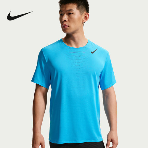 NIKE耐克DRI-FIT ADV男子速干透气短袖跑步上衣运动T恤HJ3378-418