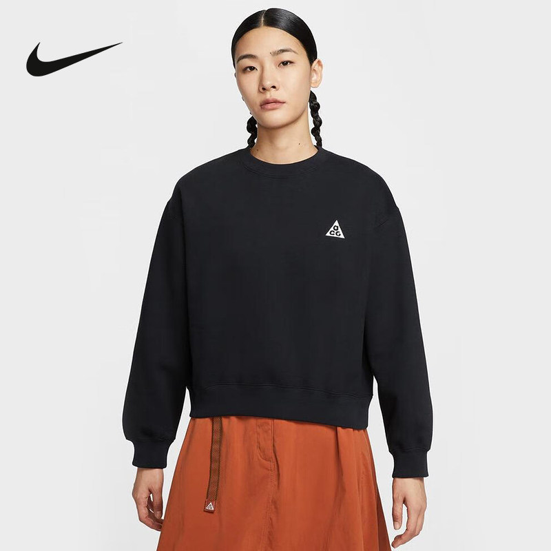 Nike耐克ACG女子加绒卫衣25冬新款宽松圆领针织套头衫IH0716-010