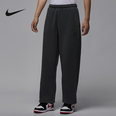 Jordan耐克男裤冬新款巴黎圣日耳曼刺绣直筒裤运动长裤HV3429-060