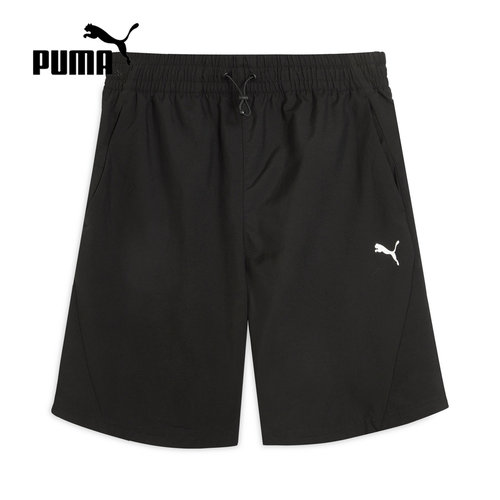 彪马2025夏季跑步健身印花弹性松紧带男短裤抽绳运动裤 634263-01