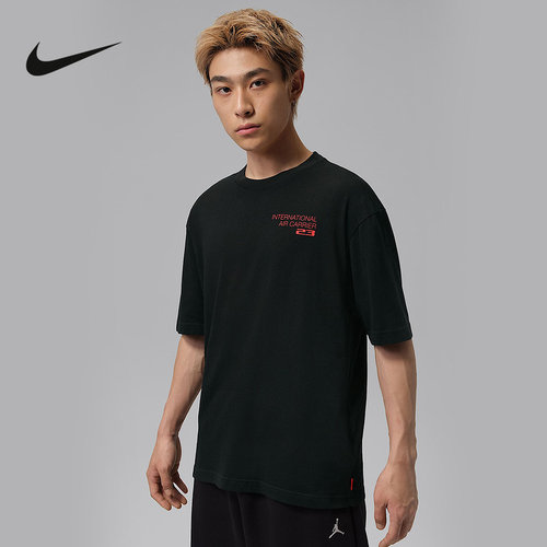 Jordan耐克AJ1纪念短袖2026秋季新款男子运动棉质黑T恤IO0028-010