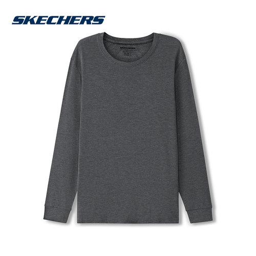 Skechers斯凯奇男款长袖T恤舒适运动加厚打底衫 L425M054/05PS