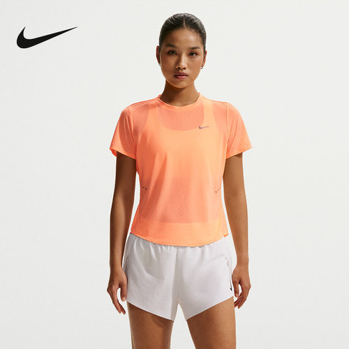 NIKE耐克夏季新款女轻薄透气运动健身短袖短款修身T恤 IF1681-852