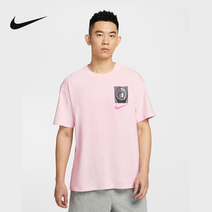 NIKE耐克男短袖2025夏款背后图案篮球印花圆领运动T恤 HJ3326-663