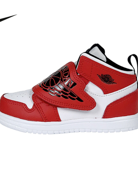 NIKE耐克婴童SKY JORDAN 1运动训练红色新款中帮篮球鞋BQ7196-106