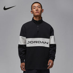 JORDAN耐克男套头衫 010 复古高尔夫上衣图案半立领立领卫衣HF9920