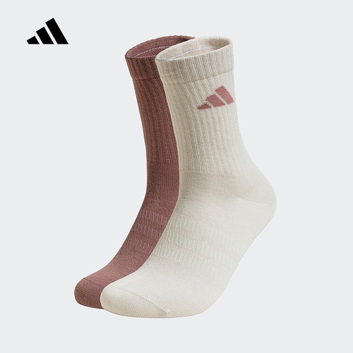adidas阿迪达斯中筒袜2025春NEW LT CREW男女款两双装袜子 JX5054