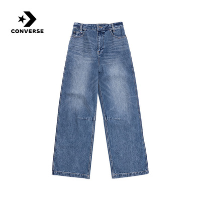 Converse匡威26春季新品复古时尚宽松阔腿牛仔裤女长裤WCJ432-UHA