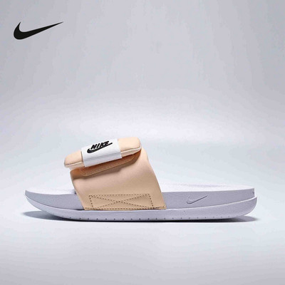 Nike耐克拖鞋女夏季魔术贴一字凉拖软底休闲运动沙滩鞋DV1033-105