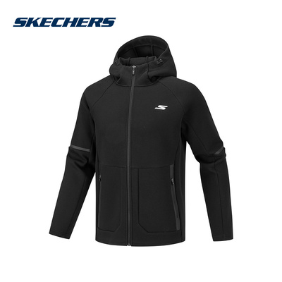 Skechers斯凯奇男士宽松舒适百搭休闲运动连帽外套 P126M032/0018