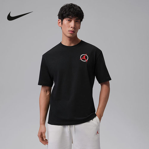 NIKE耐克男短袖上衣夏新款Jordan刺绣休闲透气运动T恤IQ0544-010