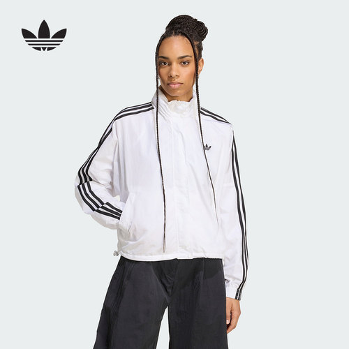 adidas阿迪达斯三叶草ADICOLOR夹克外套2025秋女防风服JX1450