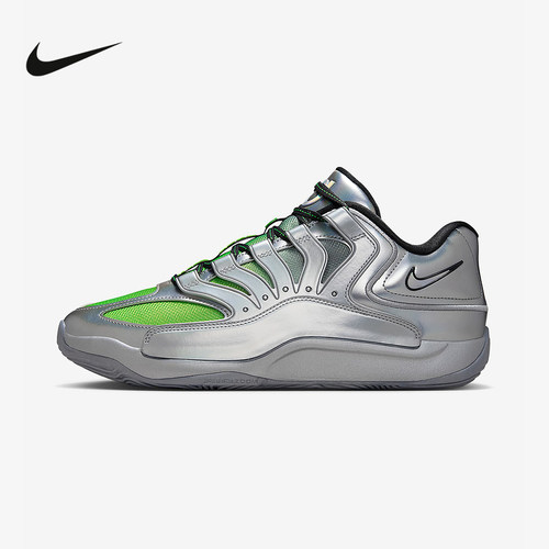 NIKE耐克男鞋夏新款杜兰特KD18 EYBL银灰绿实战篮球鞋IF2518-001