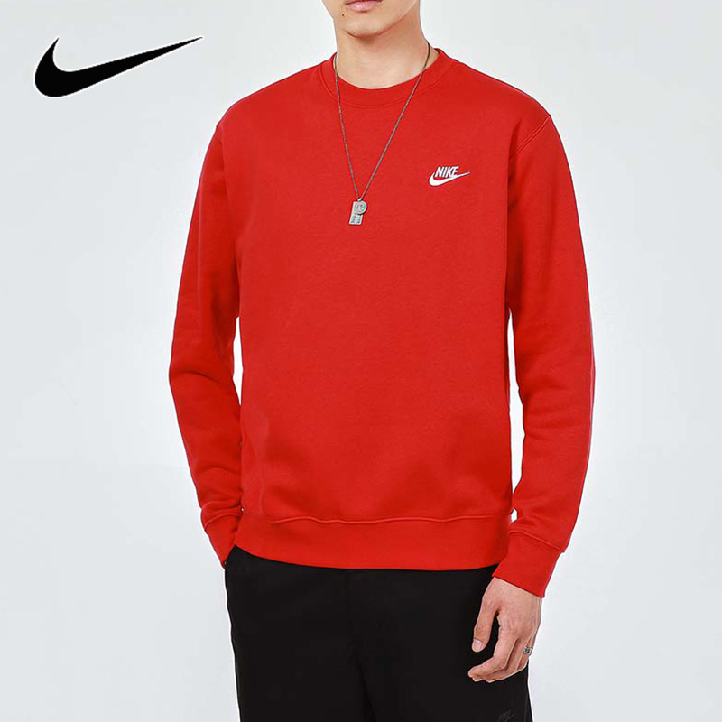 nike耐克卫衣新款红色bv2663