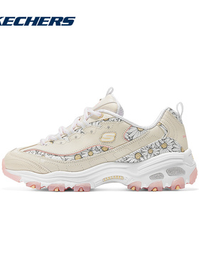 Skechers斯凯奇女款花花熊透气厚底增高运动老爹鞋150538/NTPK