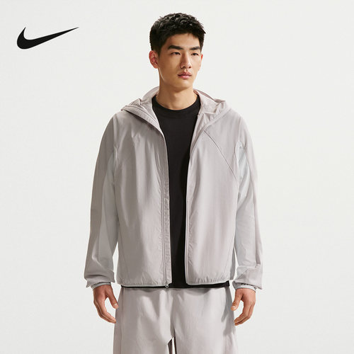 NIKE耐克夏男子Dri-FIT户外休闲跑步运动连帽夹克外套 IF0904-097