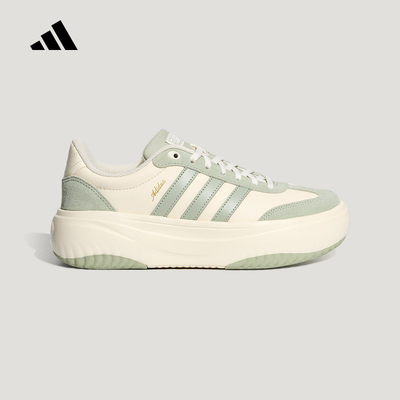 adidas阿迪达斯厚底T头鞋FLARE PLATFORM女运动休闲鞋板鞋 LA4347