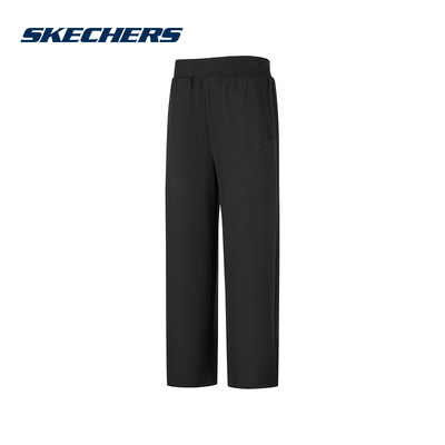 Skechers斯凯奇26春女士舒适休闲百搭宽松针织长裤 P126W047/0018