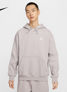 Nike耐克卫衣男冬新款ACG户外加绒宽松灰色连帽套头衫DZ3393-009