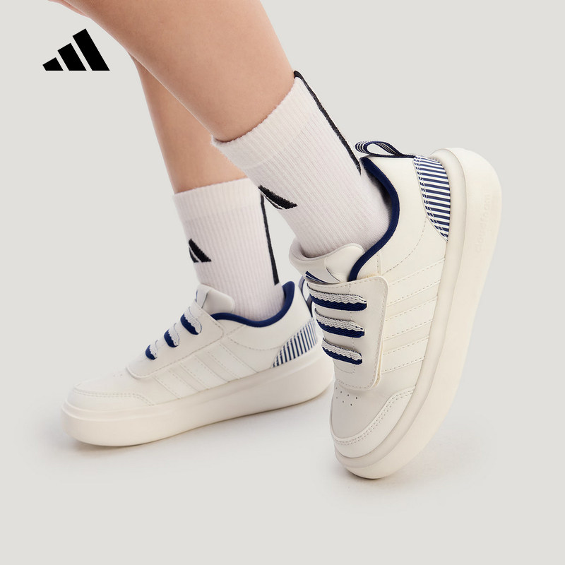 adidas阿迪达斯男小童套入式网球风板鞋2026春一脚蹬运动鞋KI4110,运动鞋new,运动休闲鞋,淘宝优惠券,粉丝福利购,淘宝优惠卷