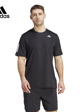 adidas阿迪达斯速干半袖2025夏网球男子运动跑步短袖T恤IS2296
