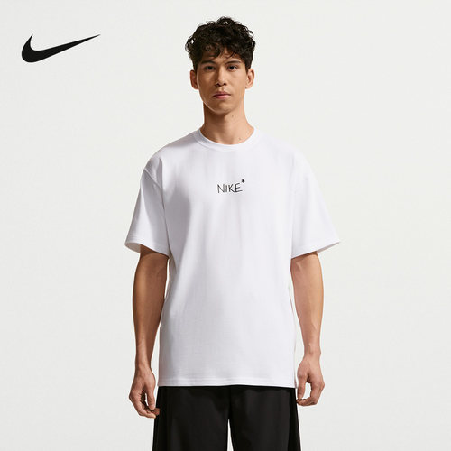 NIKE耐克男短袖2026夏宽松字母印花凉感透气运动T恤白IV2646-100