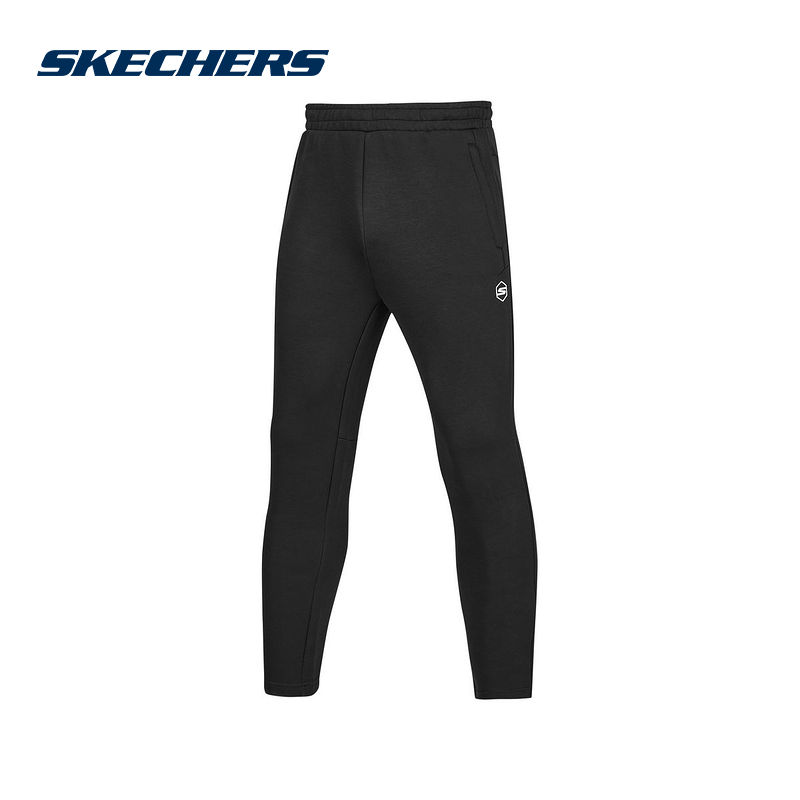 SKECHERS斯凯奇冬男款中腰休闲运动裤针织长裤 P424M010-0018