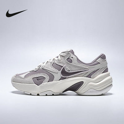 Nike耐克女鞋2026春款AL8复古翻毛皮老爹鞋网眼跑步鞋IB3952-004