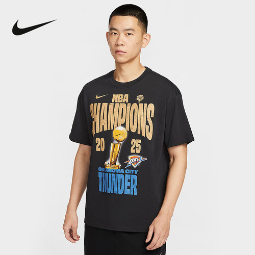 Nike耐克男短袖俄克拉荷马城雷霆队NBA冠军球队球衣T恤IR5593-010