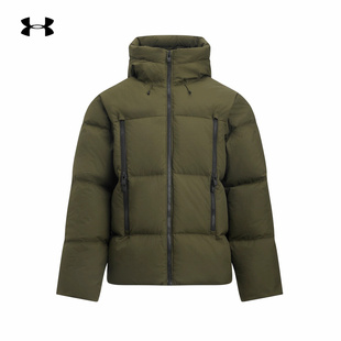 安德玛UA秋冬季新男子舒适防风简约保暖连帽羽绒夹克 1384641-308