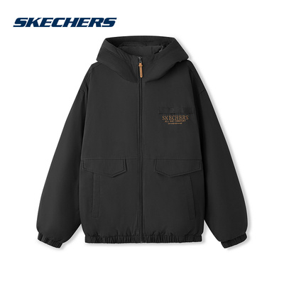 Skechers斯凯奇26新年款男女同款秋冬宽松棉服外套 L126U002/0018