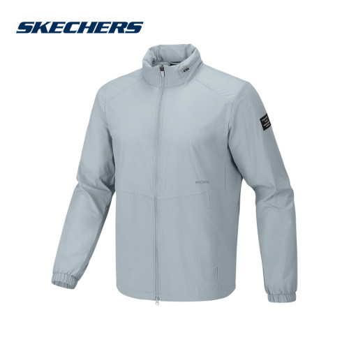 Skechers斯凯奇26夏季男士户外运动休闲梭织连帽外套 P226M086