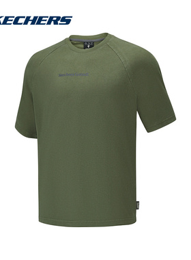 Skechers斯凯奇25夏男女郊野户外系列针织短袖T恤衫P225U025-05RH
